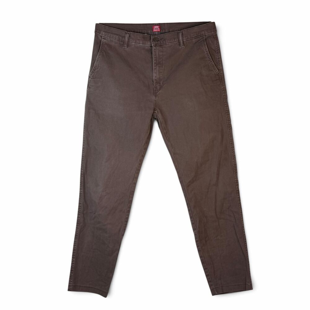 Levis Mens XX Chino Standard Taper Pants Washed Brown Classic Style Size 36x34